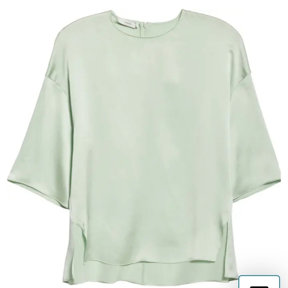 NWT Vince Seafoam Silk Boxy Top, Size XS - Picture 4 of 6
